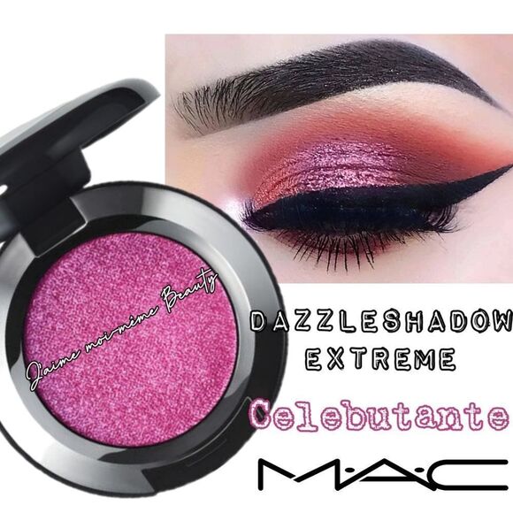 MAC Dazzleshadow Extreme in Celebutante (Rosy Pink with Red Sparkle) - Picture 1 of 11